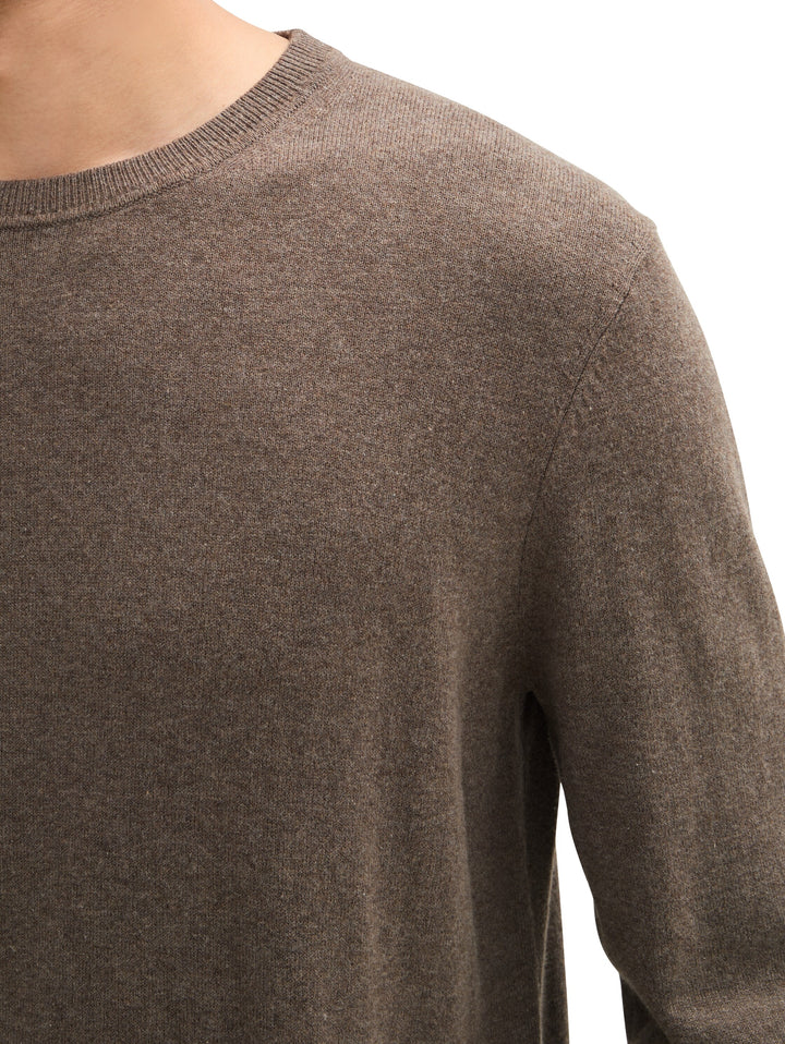 COTTON CASHMERE CREWNECK KNIT