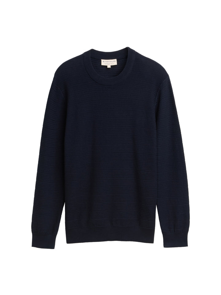 STRUCTURED CREW NECK KNIT