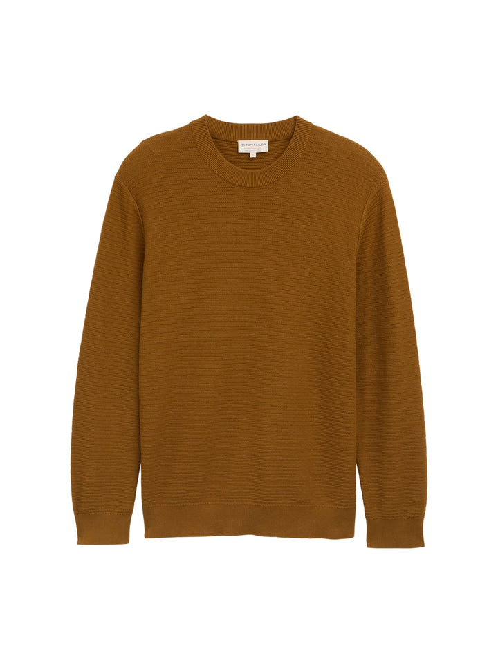 STRUCTURED CREW NECK KNIT