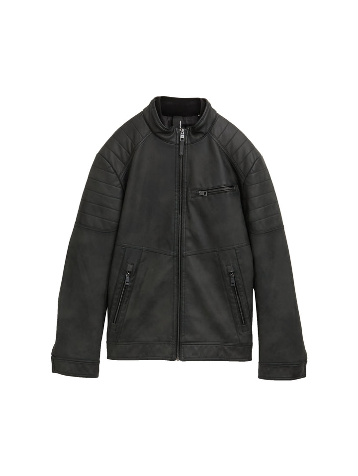 FAKE SUEDE LEATHER BIKER