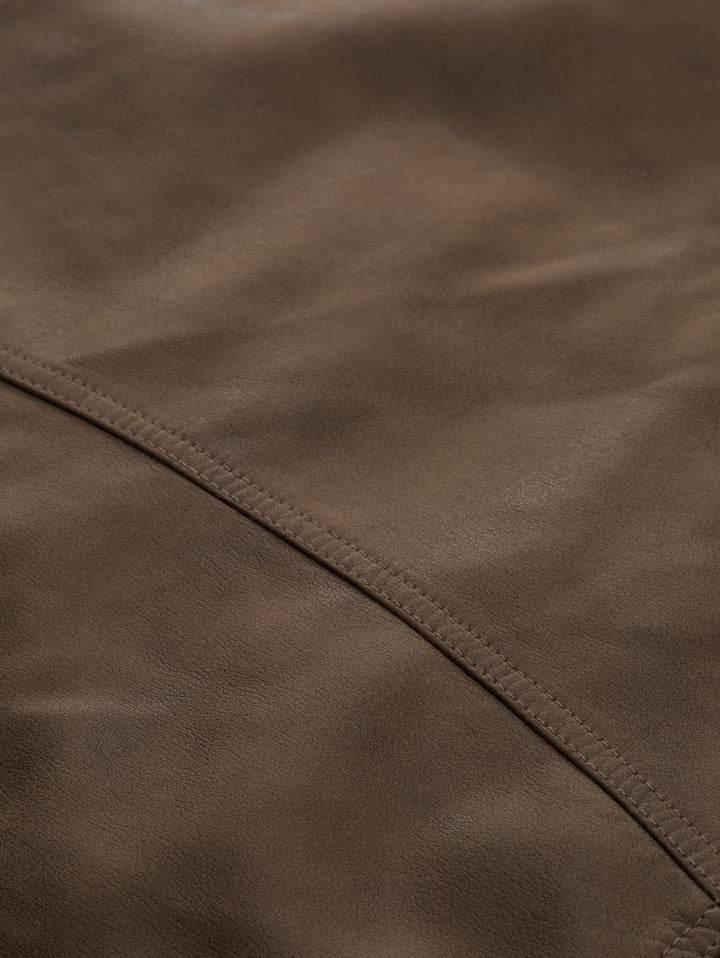 FAKE SUEDE LEATHER BIKER