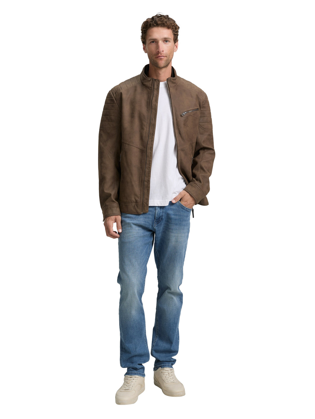 FAKE SUEDE LEATHER BIKER