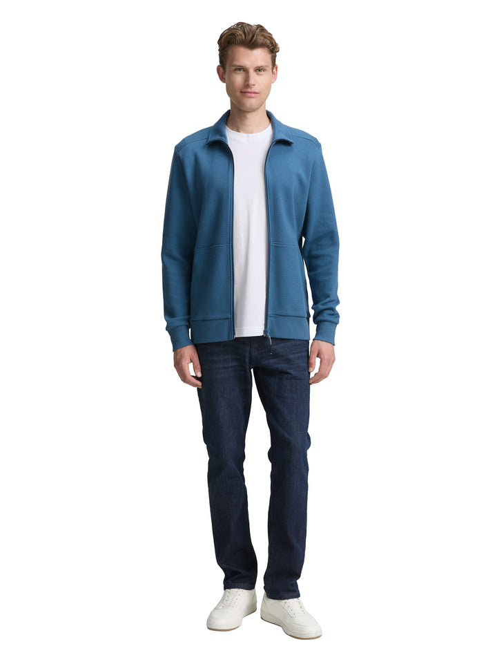 STRUCTURED STAND-UP SWEAT JACKET