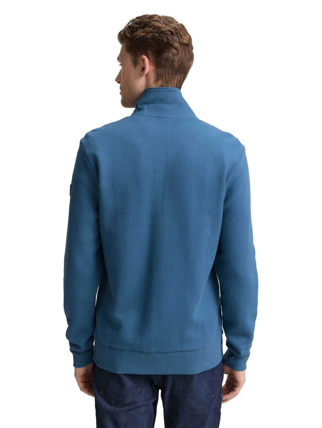 STRUCTURED STAND-UP SWEAT JACKET