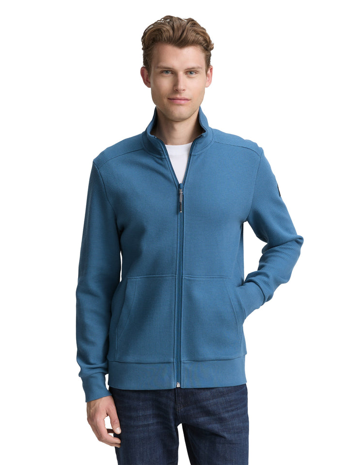STRUCTURED STAND-UP SWEAT JACKET