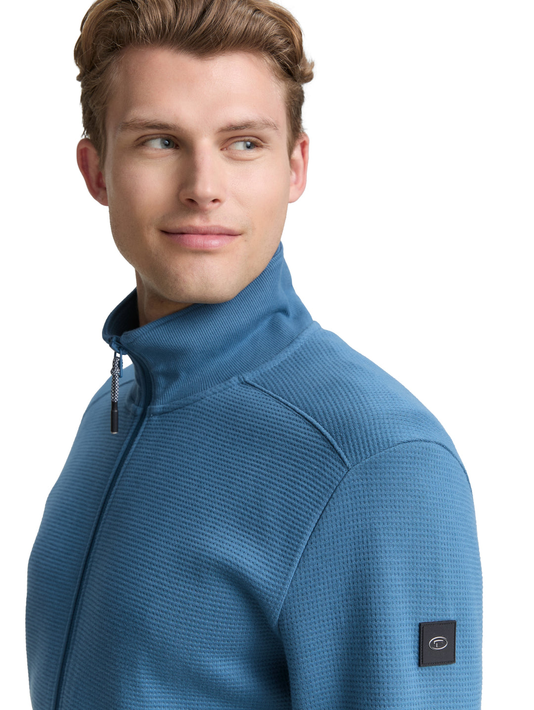 STRUCTURED STAND-UP SWEAT JACKET