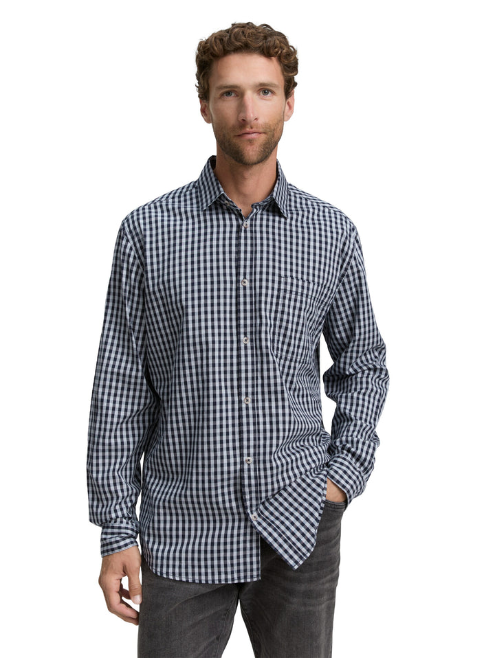 TONAL CHECK OXFORD SHIRT