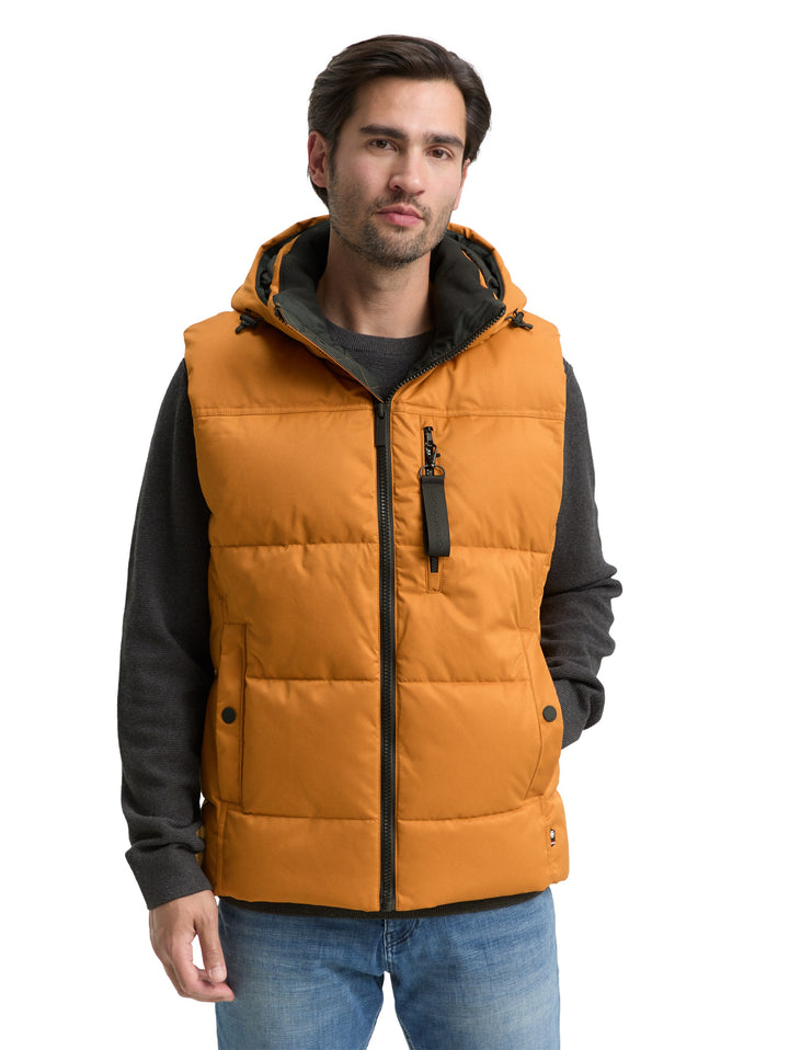 PUFFER VEST WITH HOOD