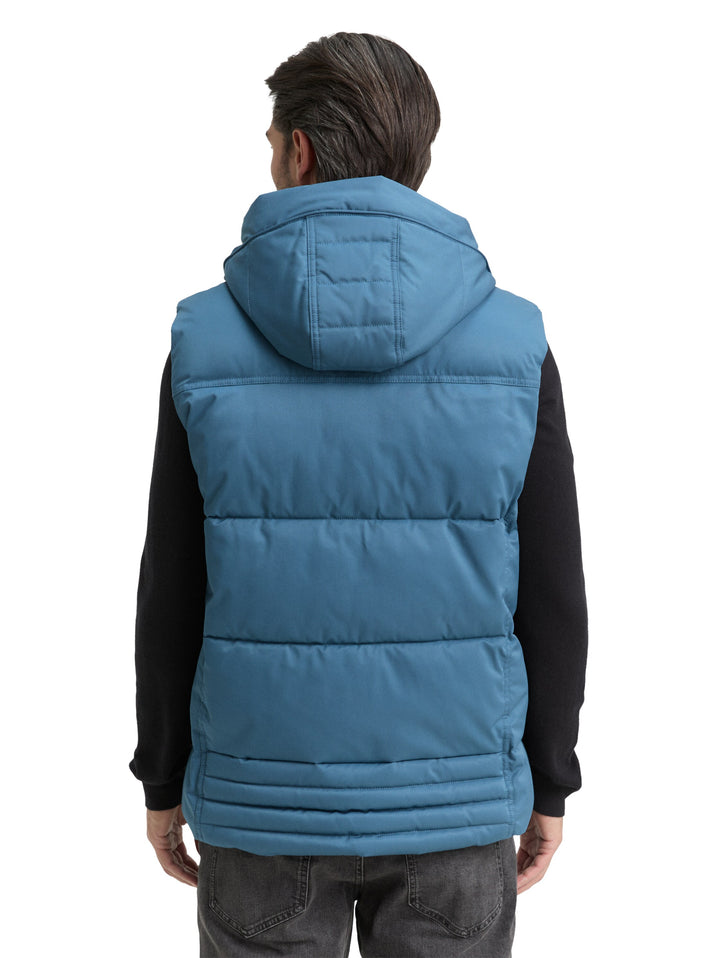PUFFER VEST WITH HOOD