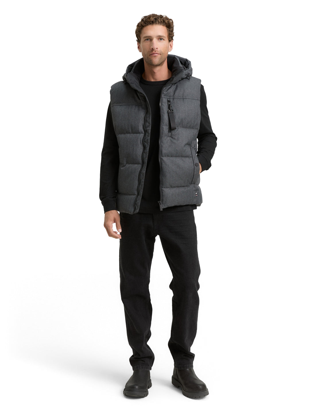 PUFFER VEST WITH HOOD