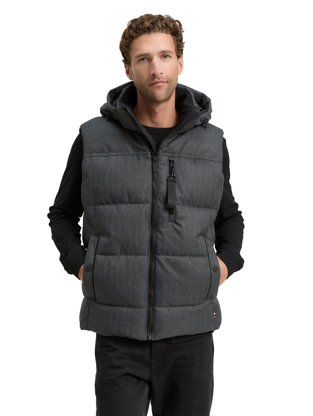 PUFFER VEST WITH HOOD