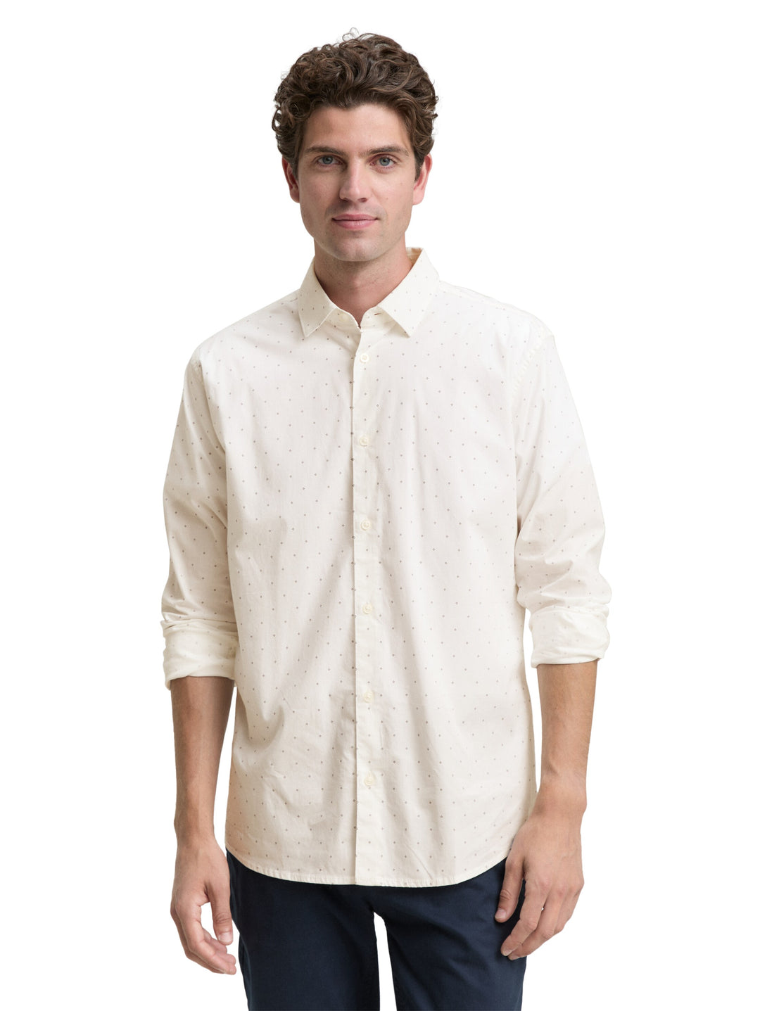 FITTED PRINTED STRETCH SHIRT