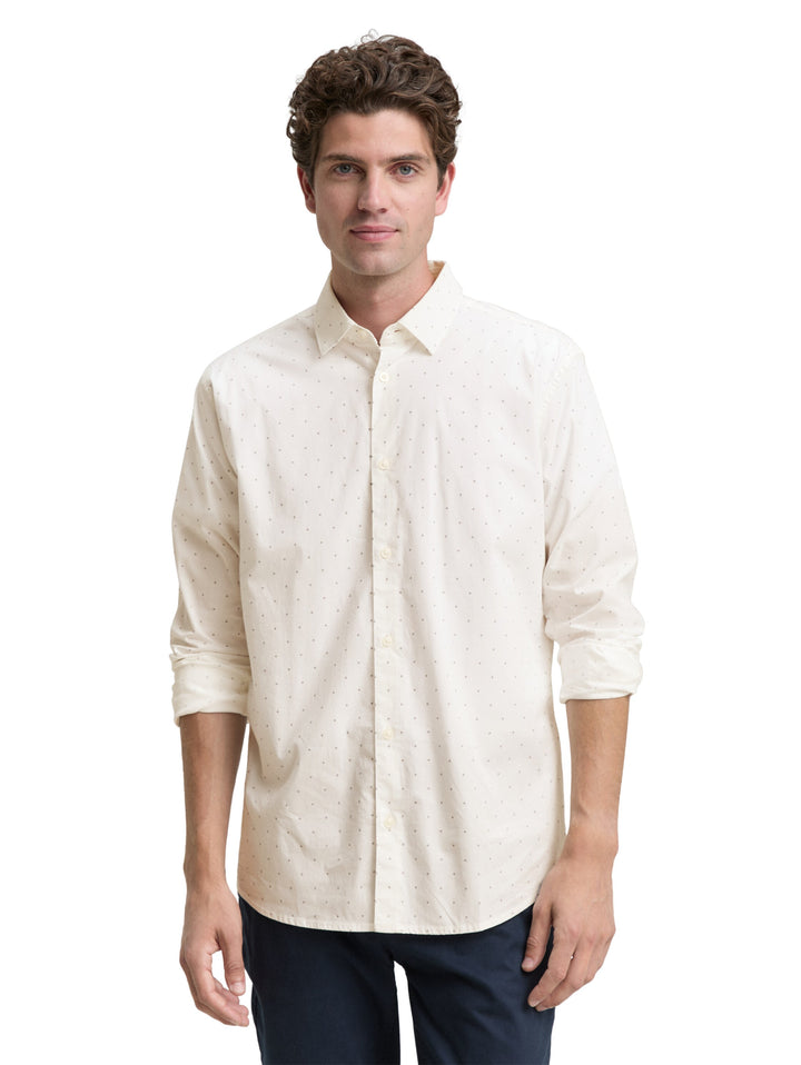 FITTED PRINTED STRETCH SHIRT