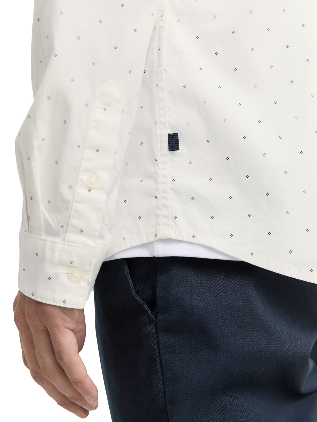FITTED PRINTED STRETCH SHIRT