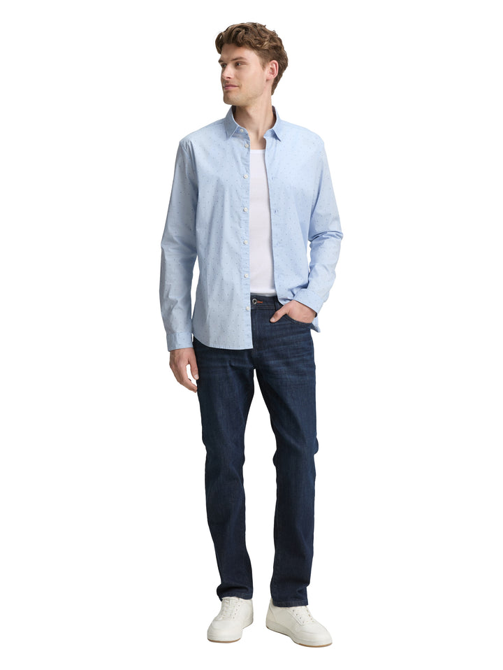 FITTED PRINTED STRETCH SHIRT