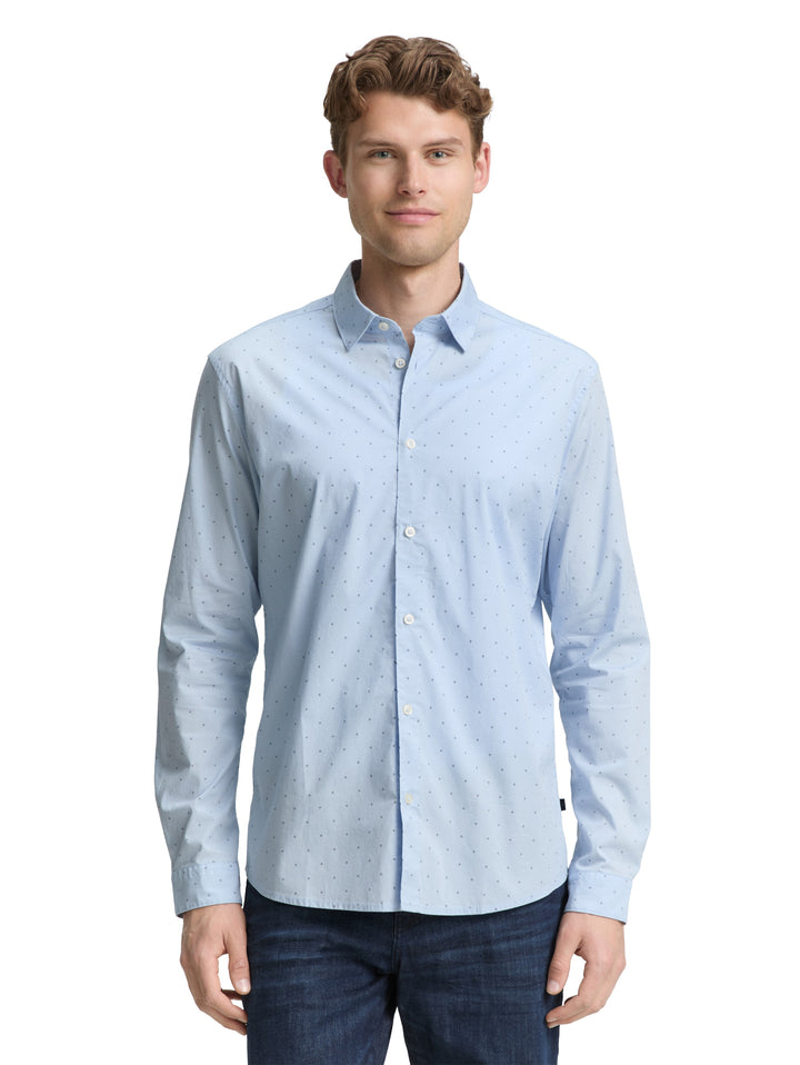 FITTED PRINTED STRETCH SHIRT