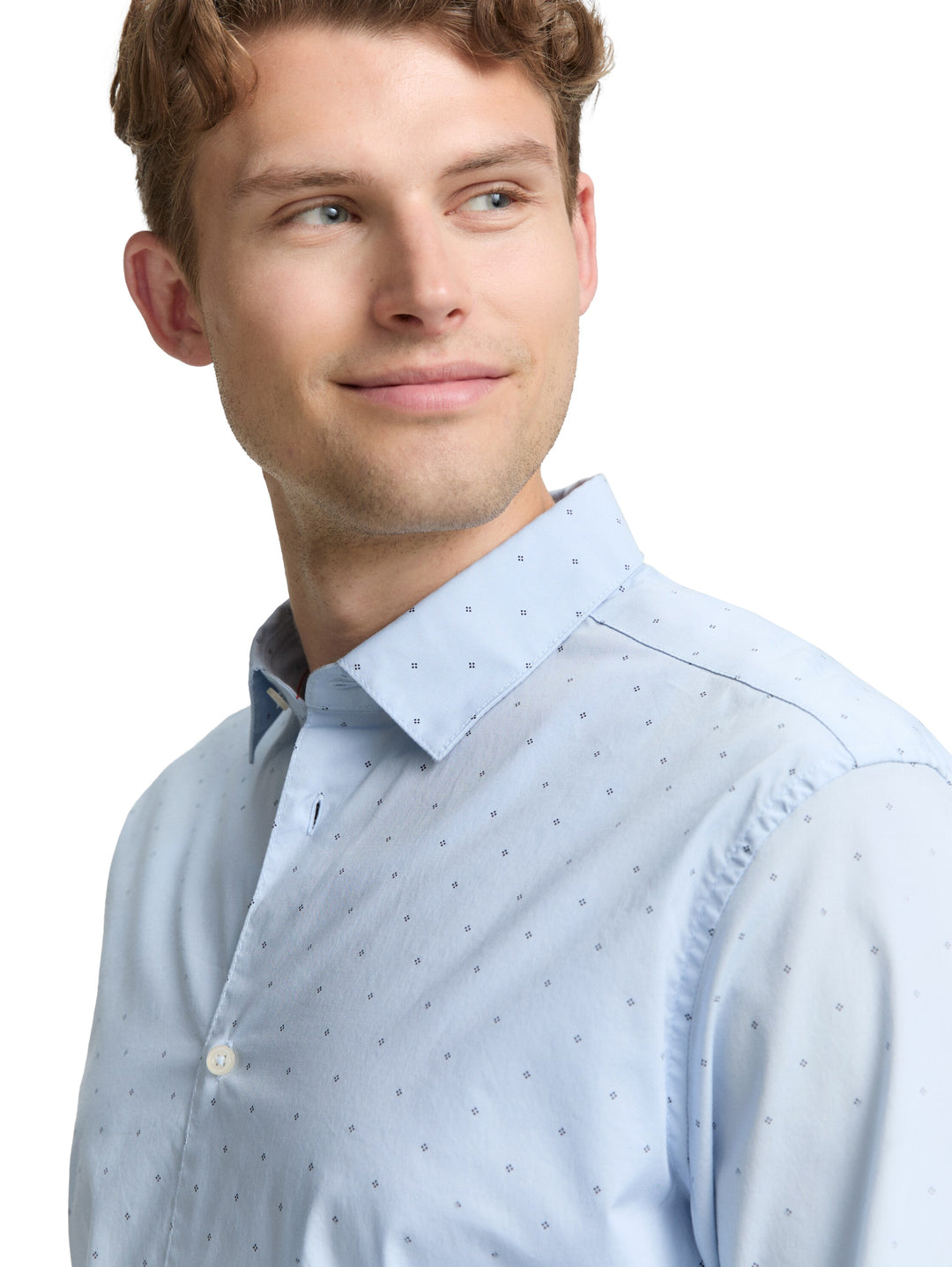 FITTED PRINTED STRETCH SHIRT