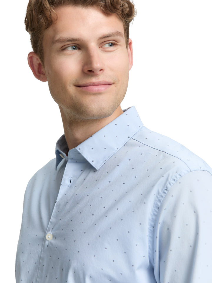 FITTED PRINTED STRETCH SHIRT