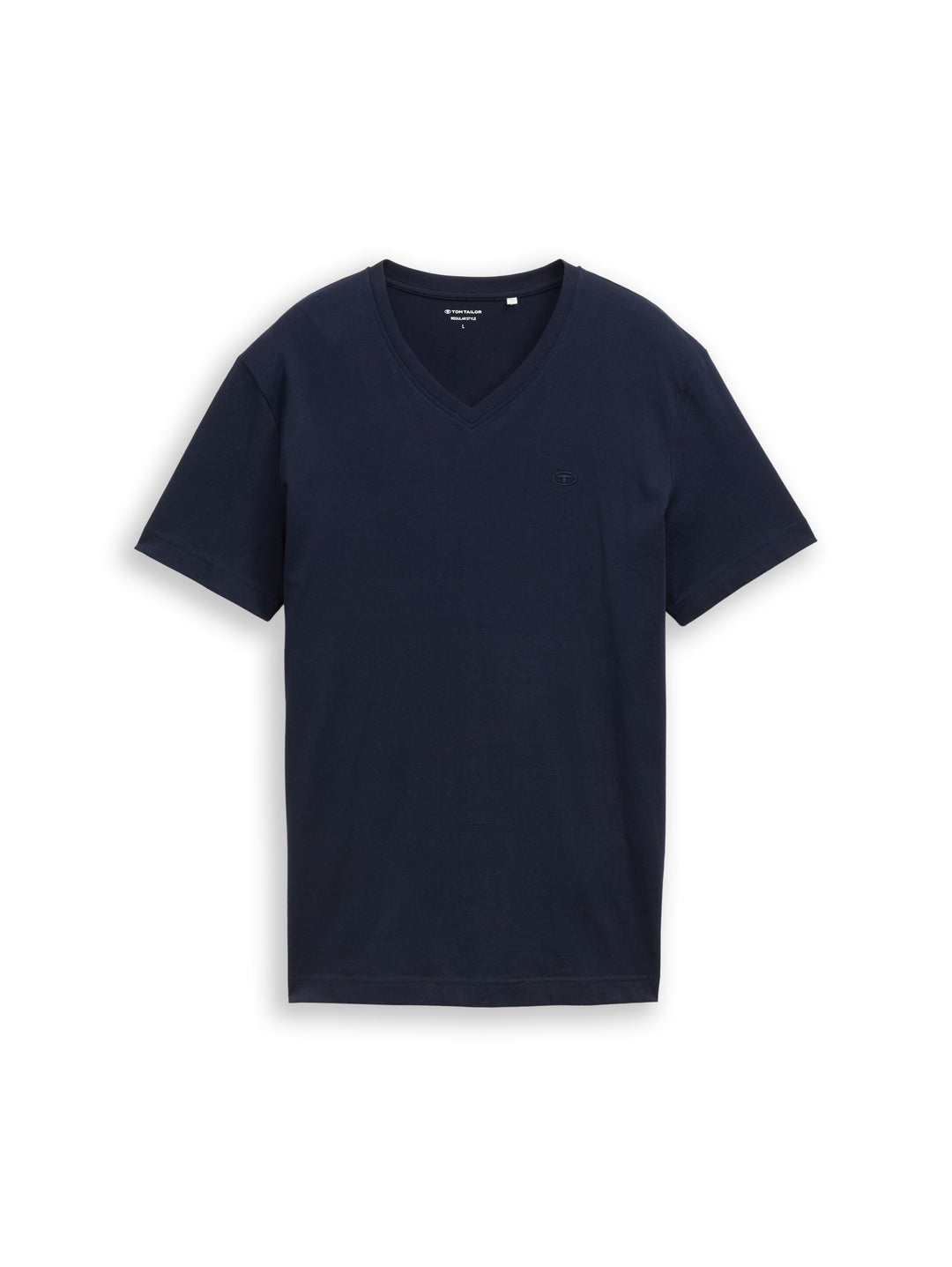 V-NECK T-SHIRT WITH EMBRO