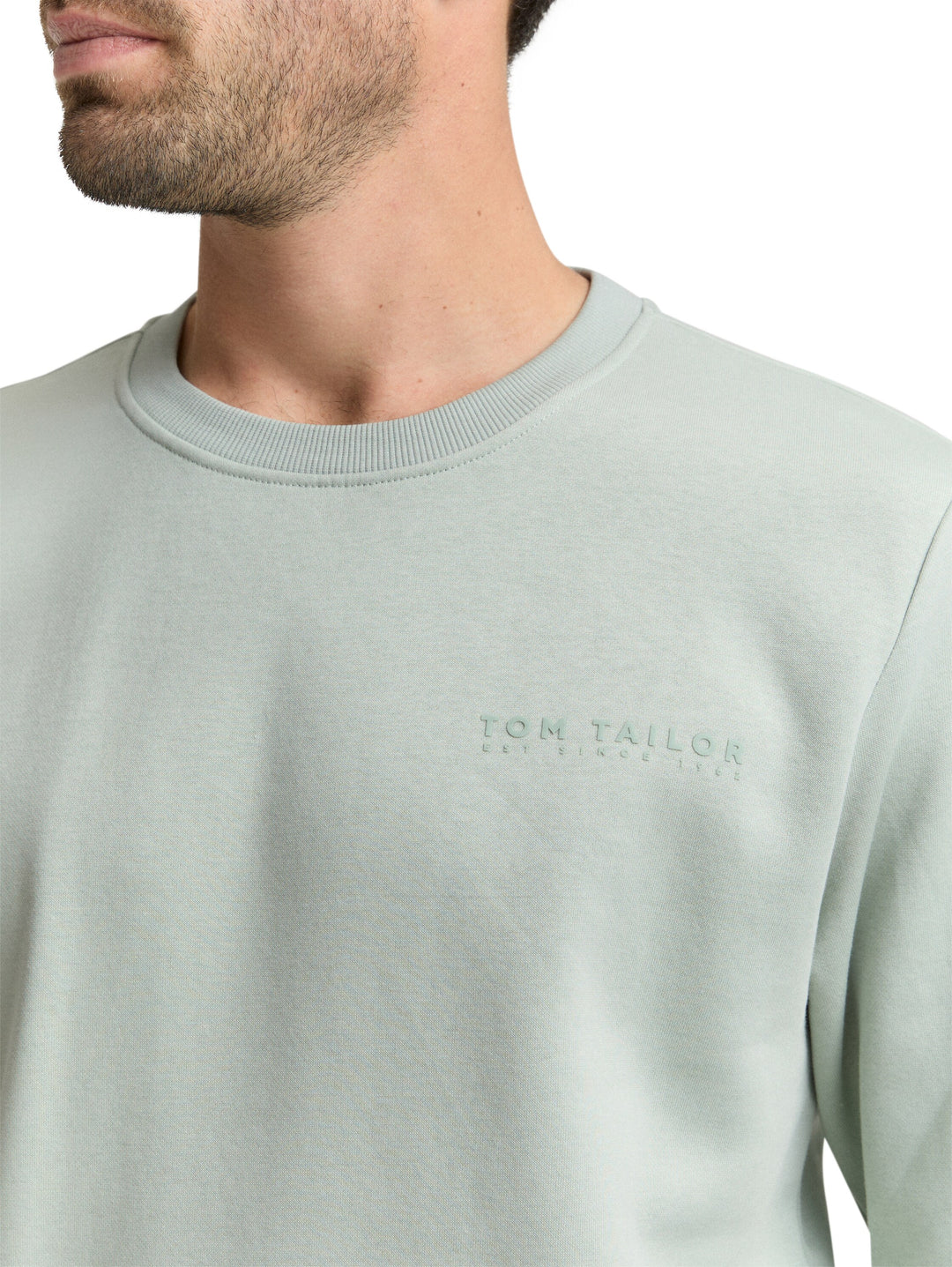 PRINTED CREW NECK SWEATER