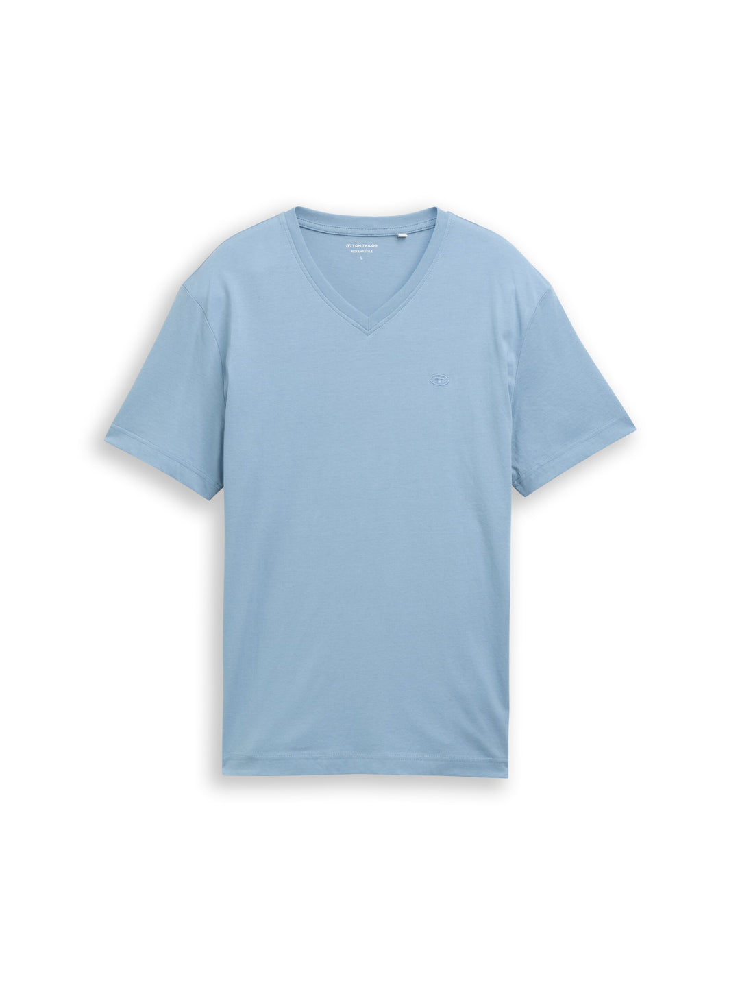 V-NECK T-SHIRT WITH EMBRO
