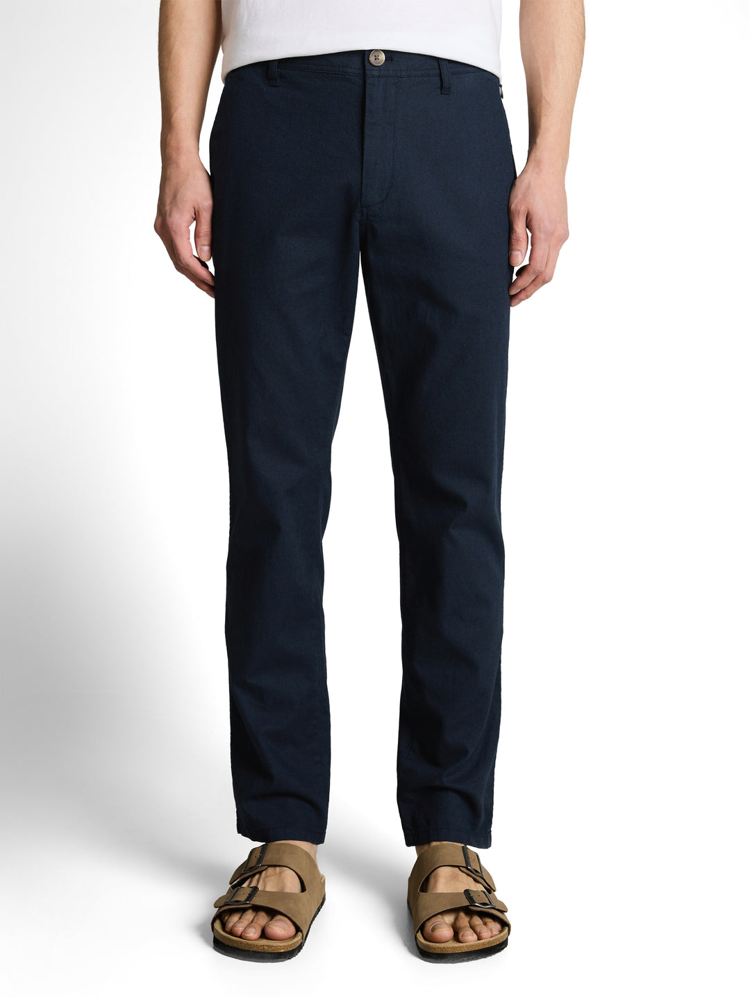 REGULAR COTTON LINEN CHINO PANTS