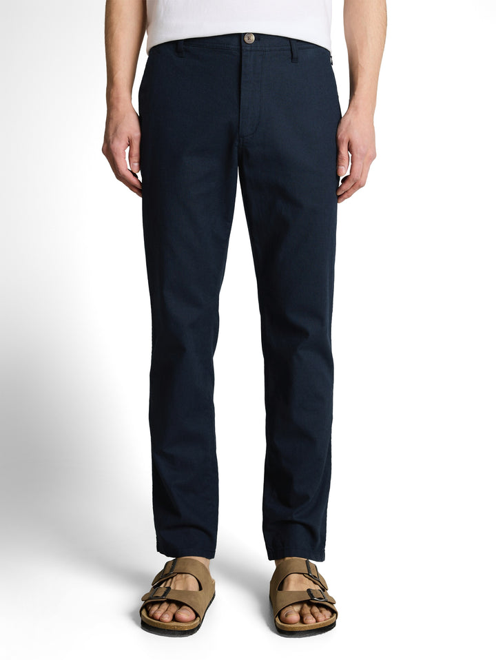 REGULAR COTTON LINEN CHINO PANTS