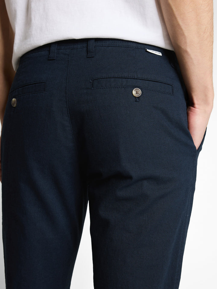 REGULAR COTTON LINEN CHINO PANTS