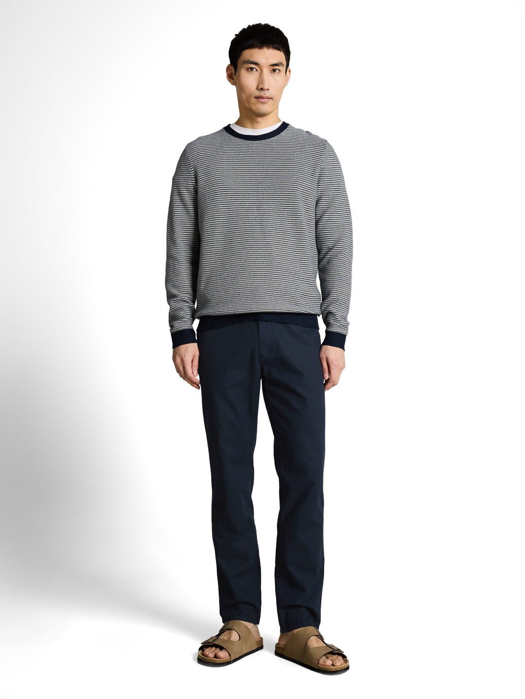 REGULAR COTTON LINEN CHINO PANTS