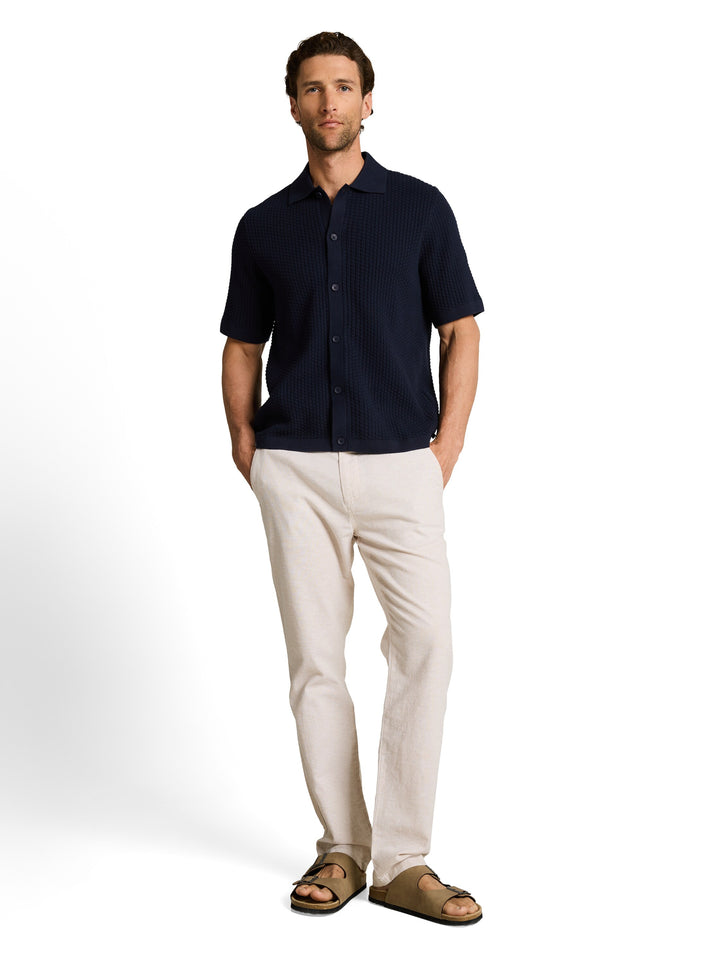 MINIMAL STRUCTURED KNIT POLO JACKET