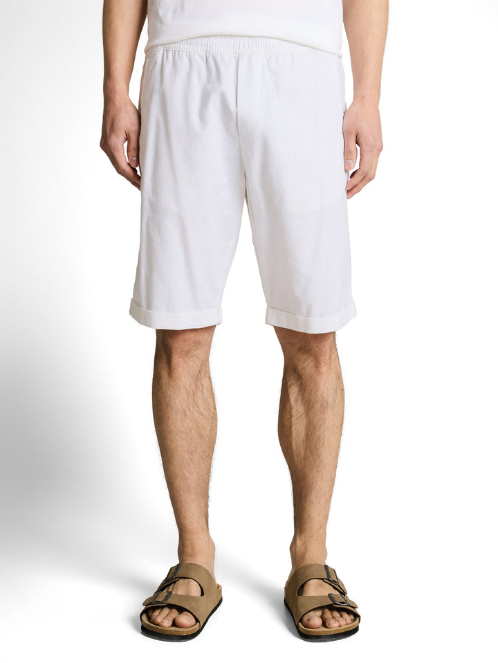 REGULAR COTTON LINEN BEACH SHORTS