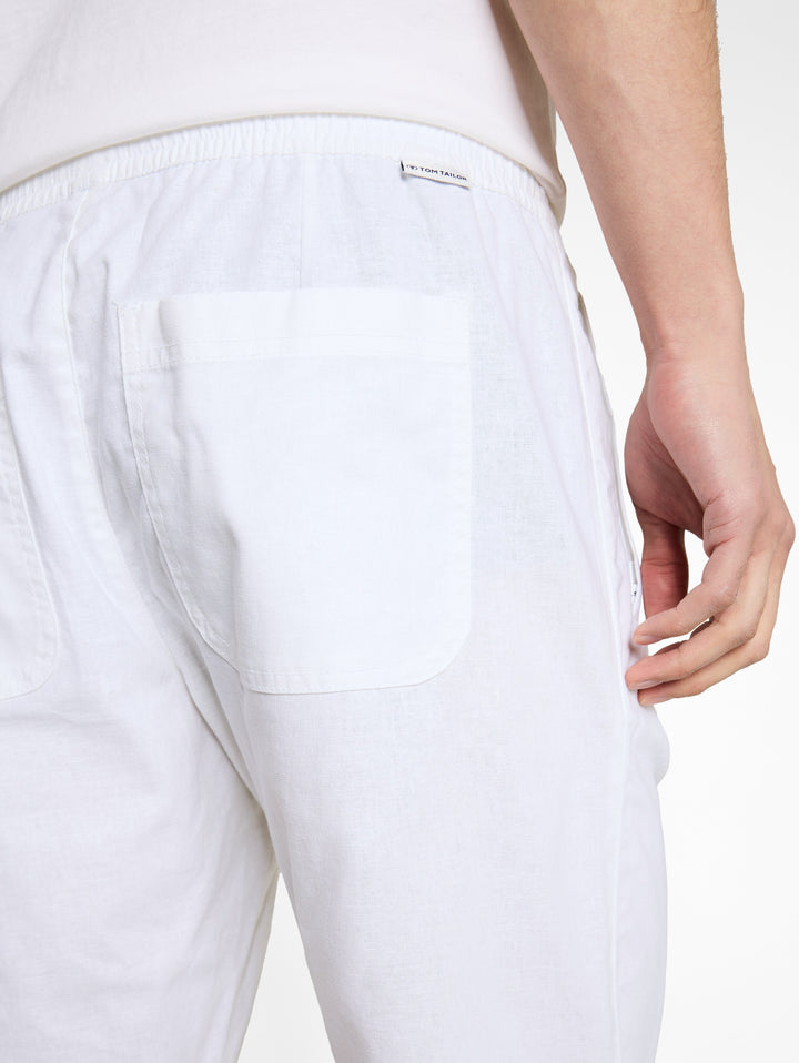 REGULAR COTTON LINEN BEACH SHORTS