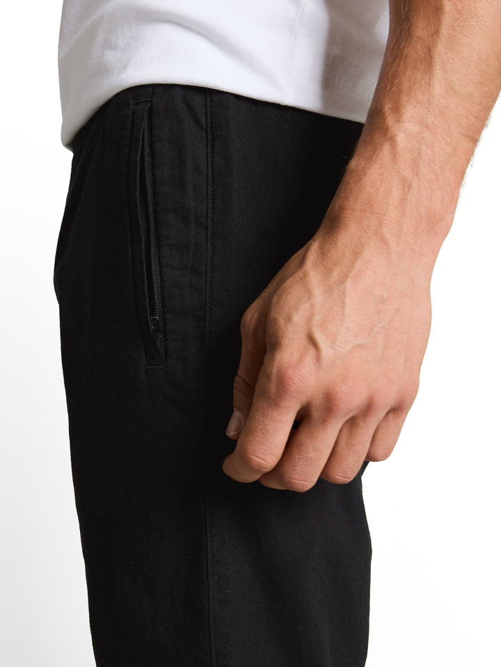 REGULAR COTTON LINEN BEACH SHORTS