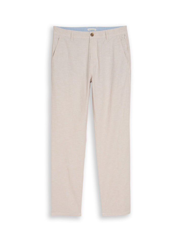 REGULAR COTTON LINEN CHINO PANTS