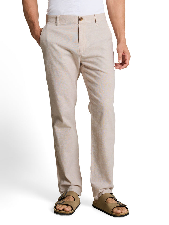 REGULAR COTTON LINEN CHINO PANTS