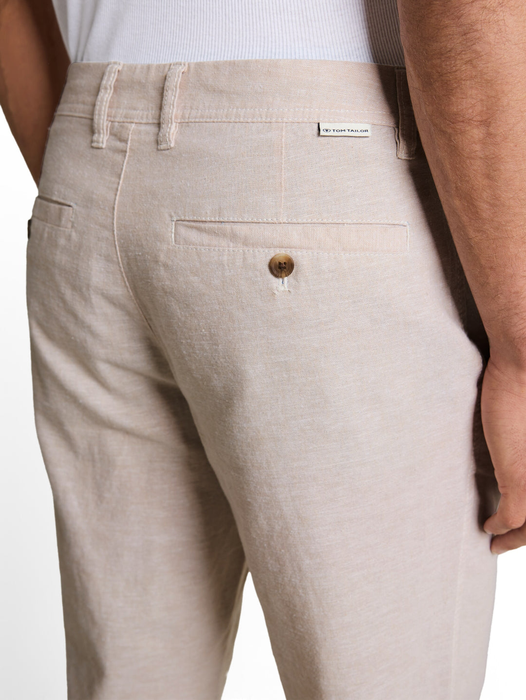 REGULAR COTTON LINEN CHINO PANTS