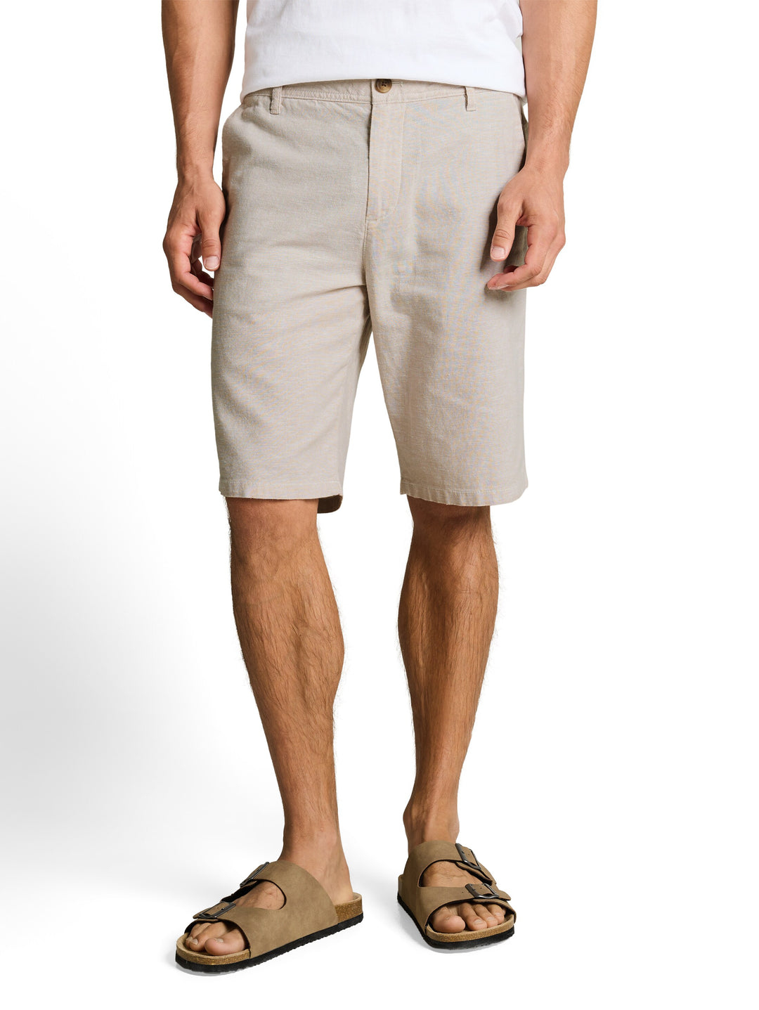 REGULAR COTTON LINEN CHINO SHORTS