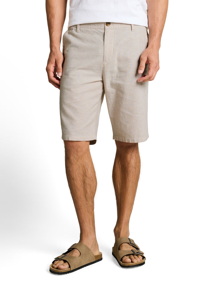 REGULAR COTTON LINEN CHINO SHORTS