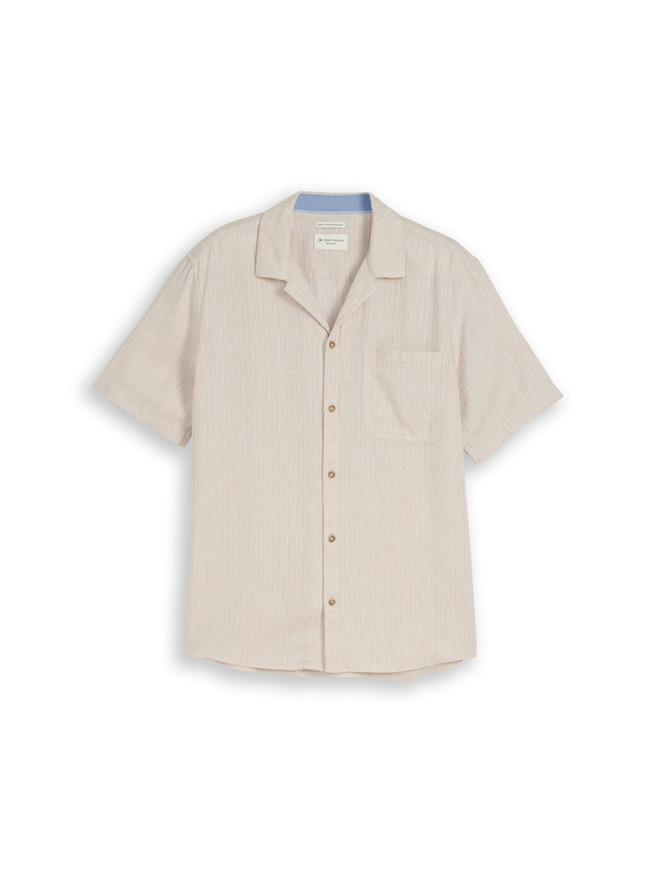 STRUCTURED COTTON LINEN SHIRT