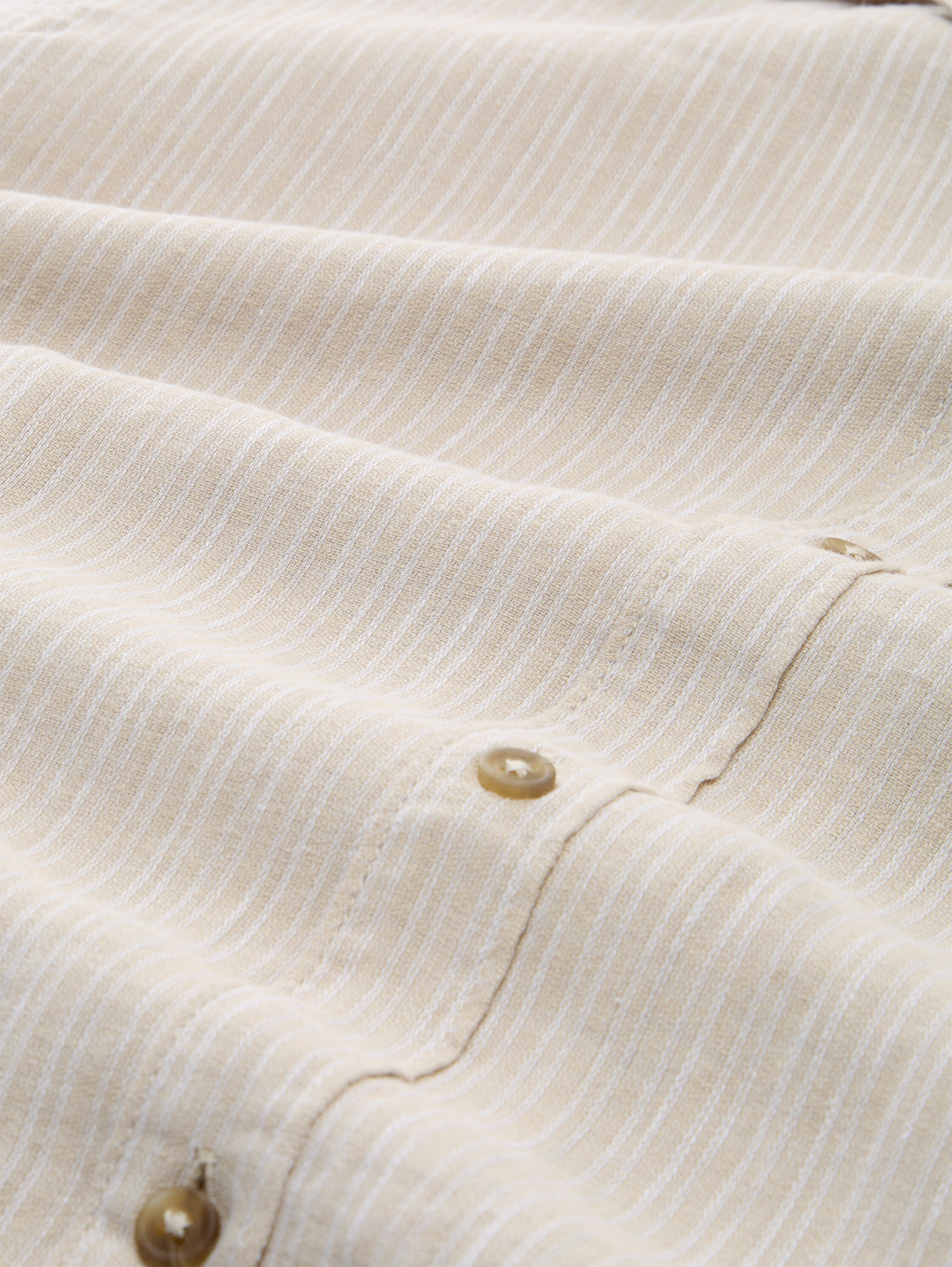 STRUCTURED COTTON LINEN SHIRT