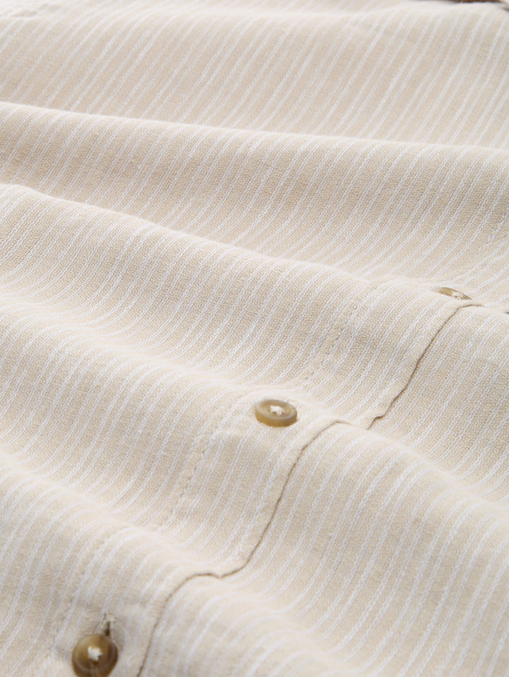 STRUCTURED COTTON LINEN SHIRT