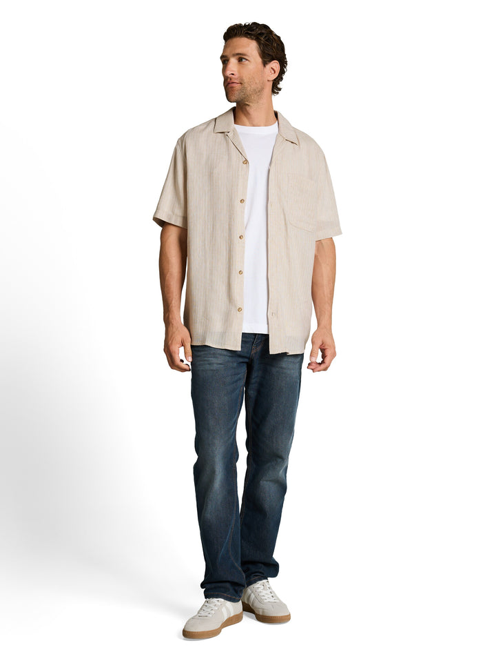 STRUCTURED COTTON LINEN SHIRT