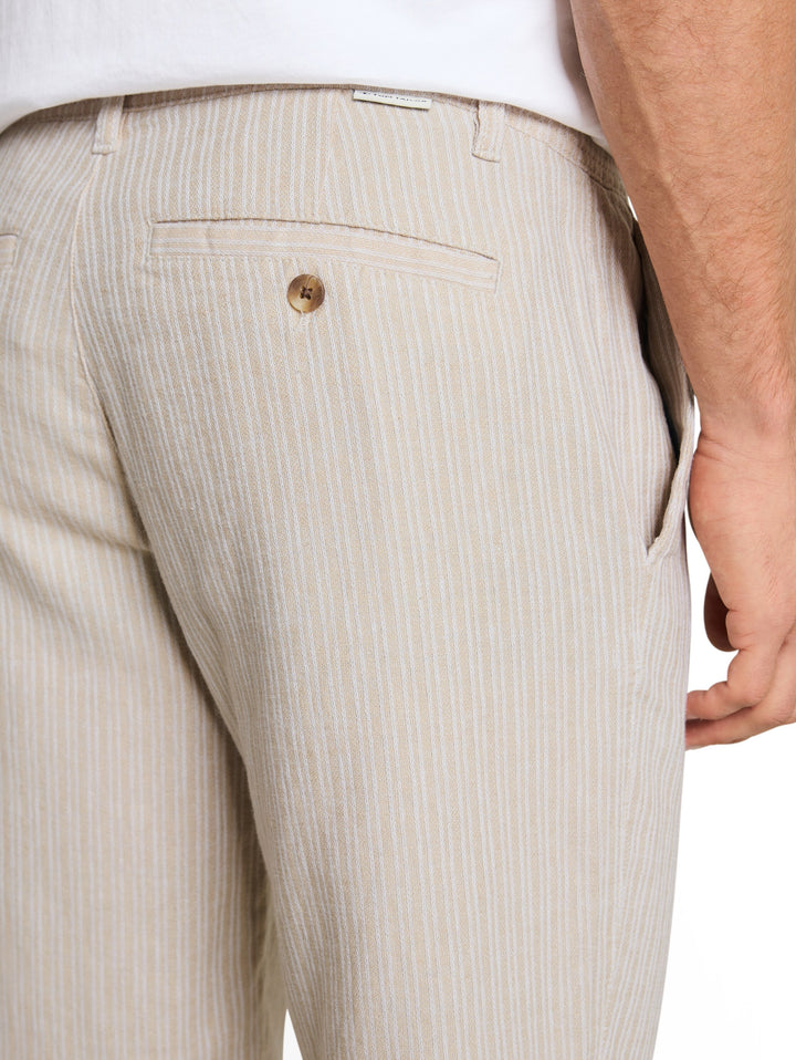REGULAR COTTON LINEN CHINO SHORTS
