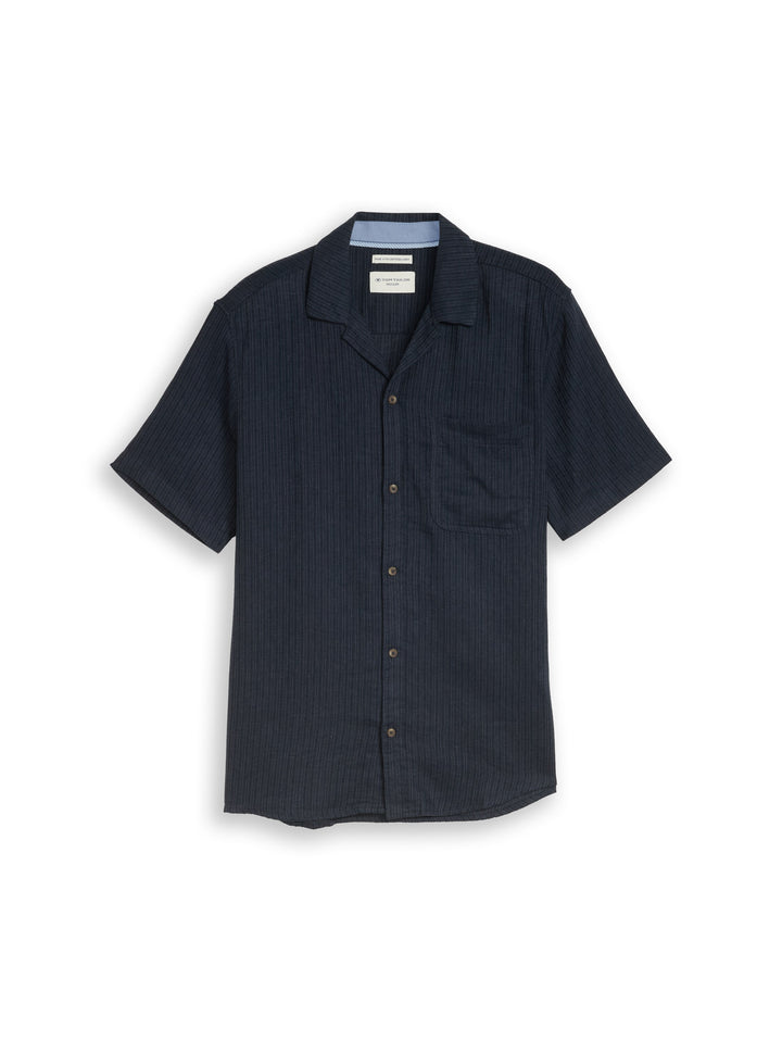 STRUCTURED COTTON LINEN SHIRT