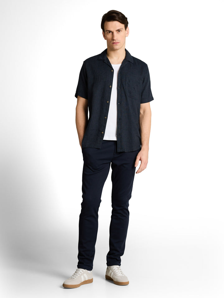 STRUCTURED COTTON LINEN SHIRT