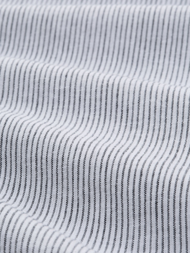 STRIPED COTTON LINEN SHIRT