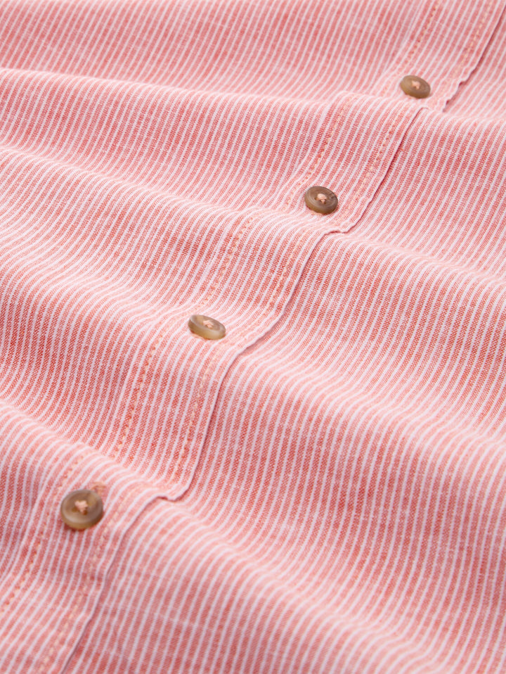 STRIPED COTTON LINEN SHIRT
