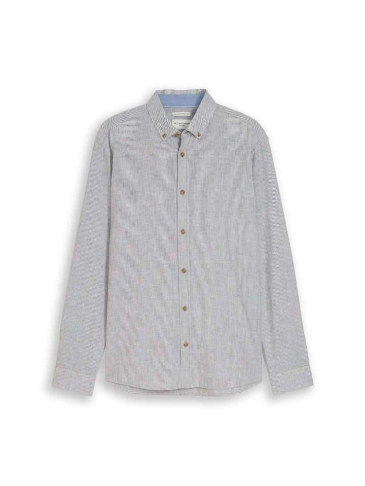 STRIPED COTTON LINEN SHIRT