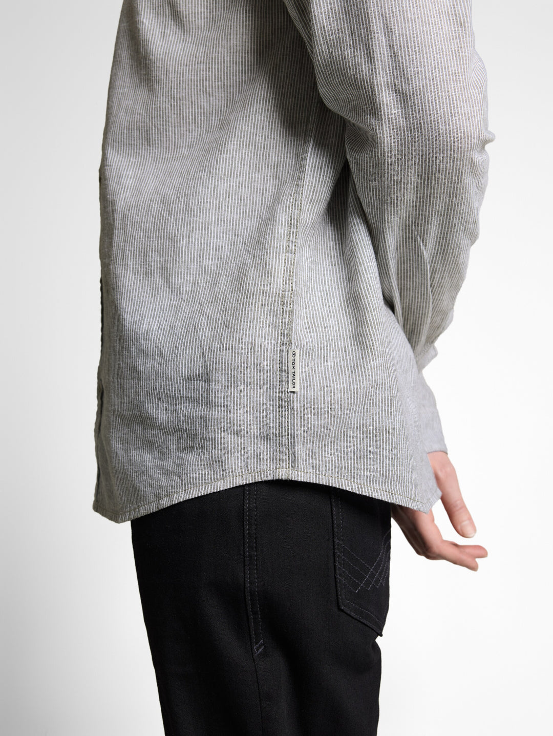 STRIPED COTTON LINEN SHIRT