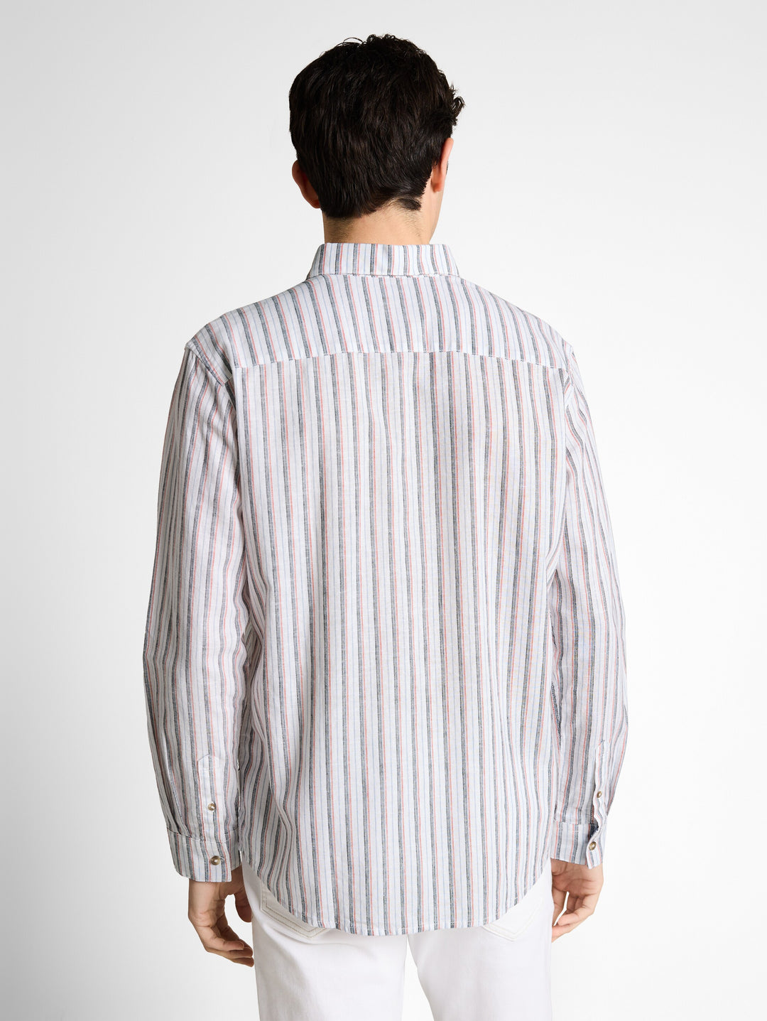 STRIPED COTTON LINEN SHIRT